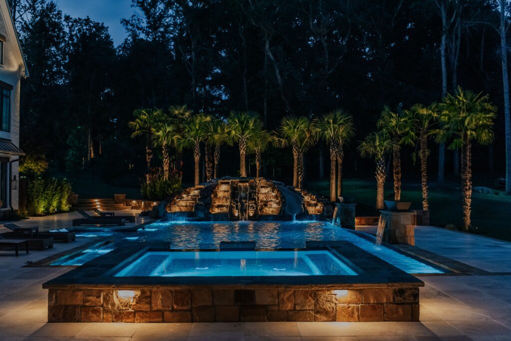 Pool Beautiful with LED Lights