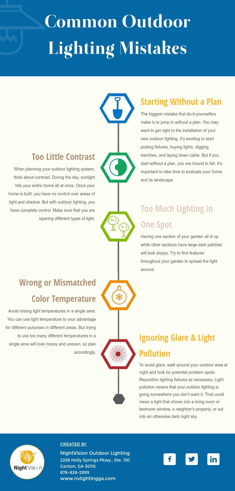 Common Outdoor Lighting Mistakes and How to Avoid Them [infographic]