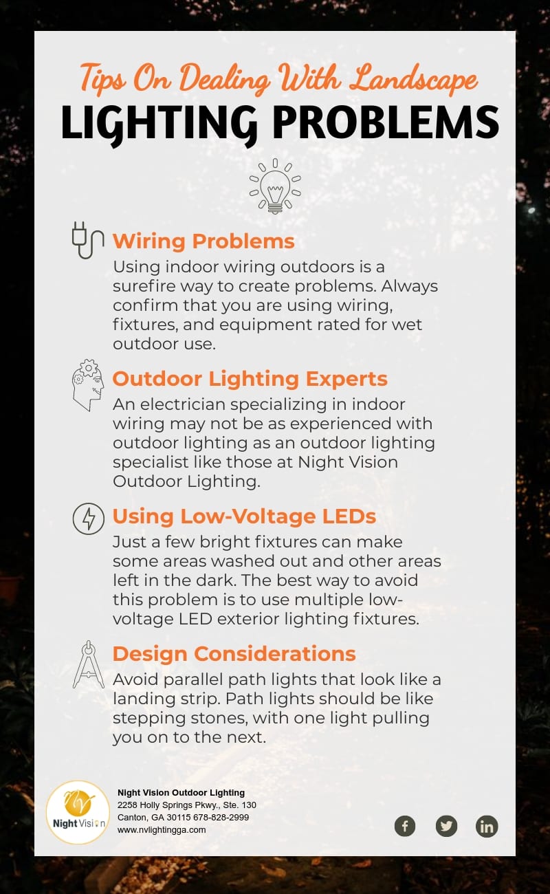 Tips On Dealing With Landscape Lighting Problems [infographic]