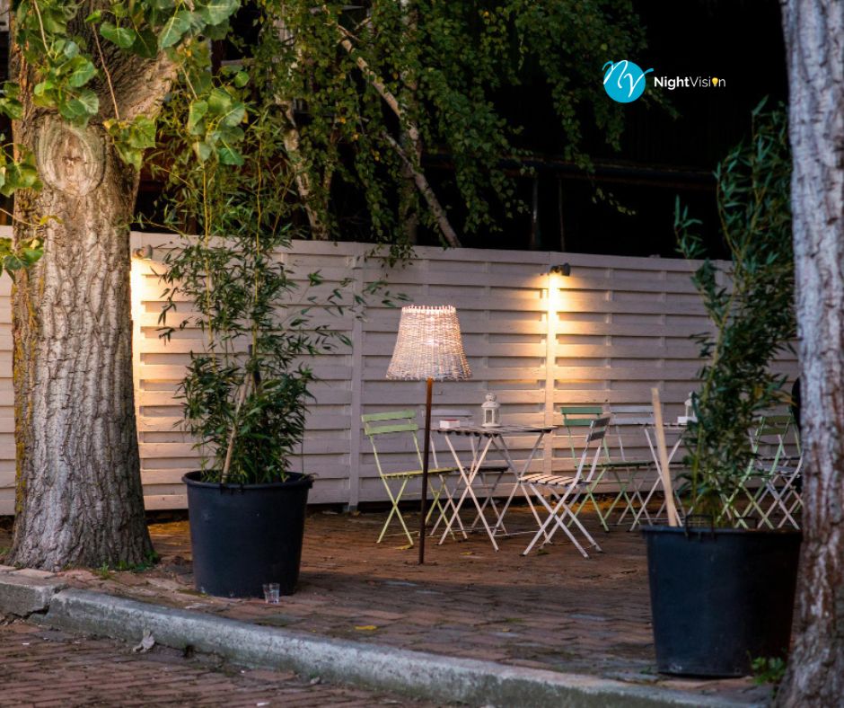Nighttime Brilliance: Backyard Fence Lighting Inspiration